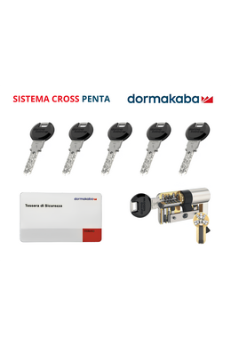 Kaba Penta Cross Lam Cilindro de seguridad europeo 5 llaves tipo fricción varios tamaños